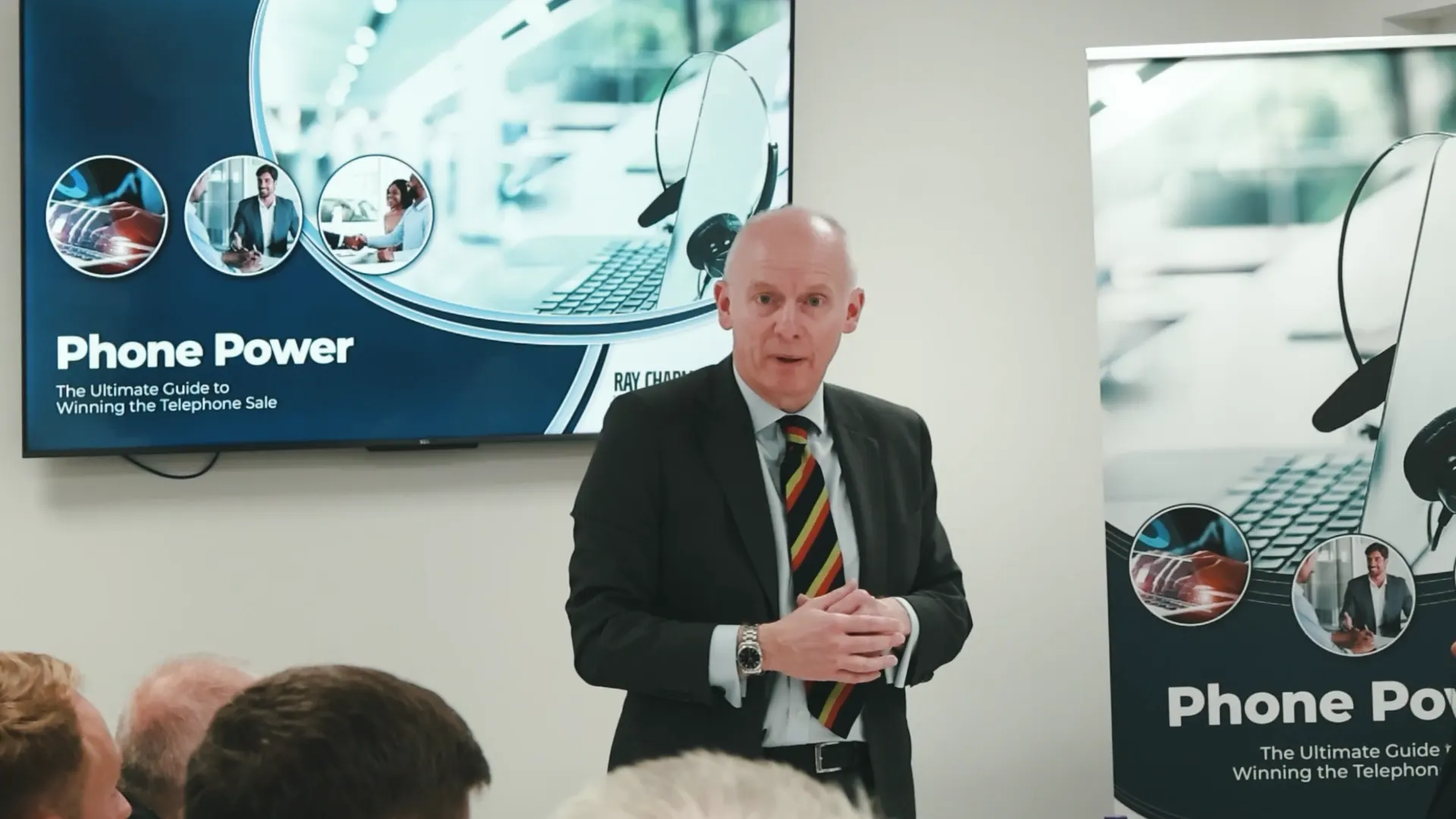 Nick Horton presenting a telephone sales training session